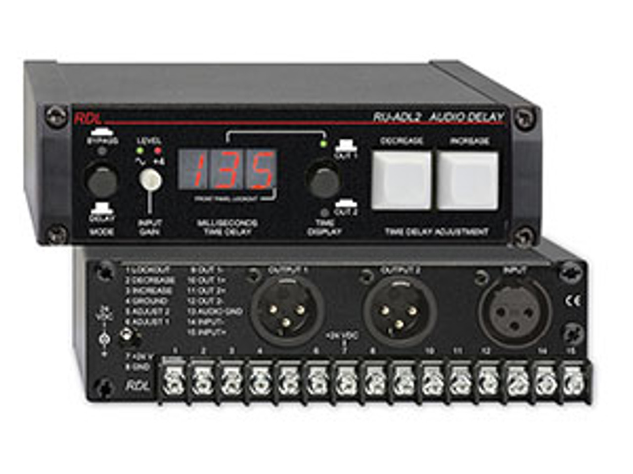 RDL RU-ADL2 Professional Audio Delay - 0 to 135 mS