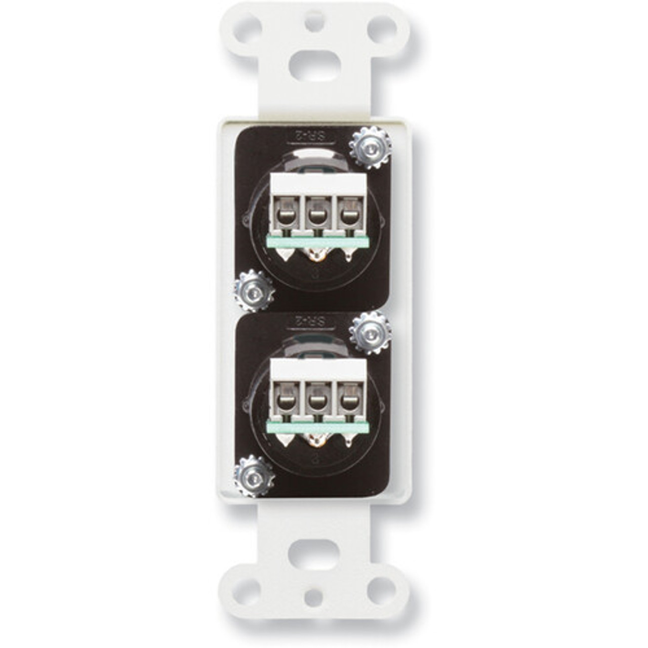 RDL DS-XLR2F Decora Wall Plate with Dual XLR 3-Pin Female Connectors (DS-XLR2F)