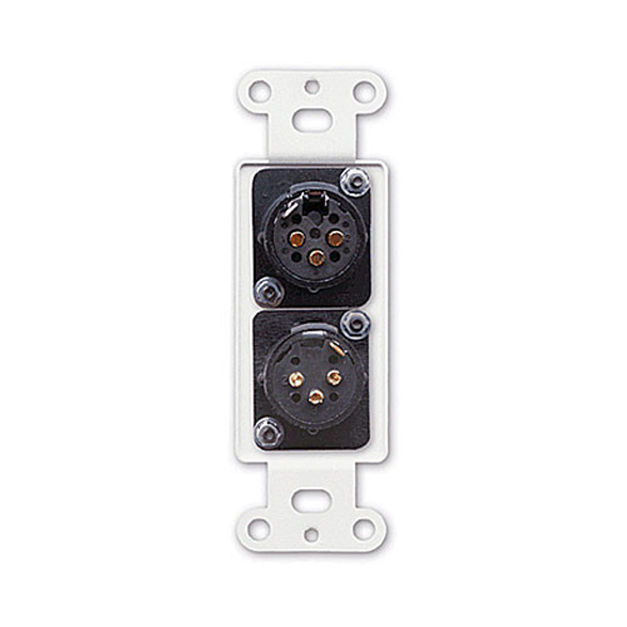 RDL DS-XLR2 Decora Wall Plate with XLR 3-Pin Female & 3-Pin Male Connectors (DS-XLR2)