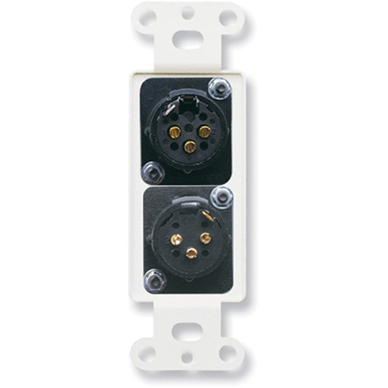 RDL DB-XLR2 Decora Wall Plate with XLR 3-Pin Female & 3-Pin Male Connectors (DB-XLR2)