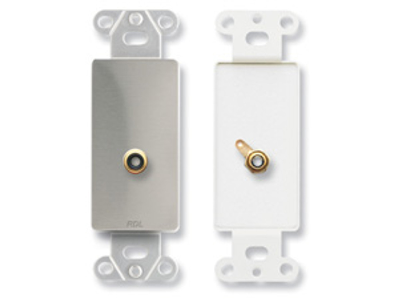 RDL DS-PHN1 Single RCA Jack on Decora Wall Plate - Solder Type (DS-PHN1)