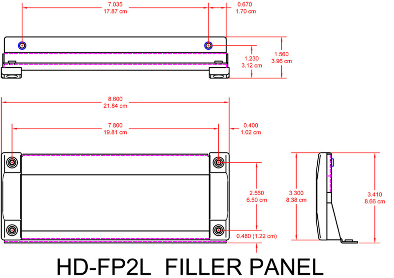 RDL HD-FP2L Filler Panel with Lens (HD-FP2L)
