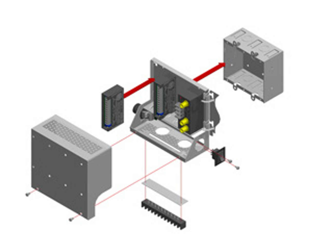 RDL SR-4 STICK-ON Series Mounting Rack - 7 Modules (SR-4)