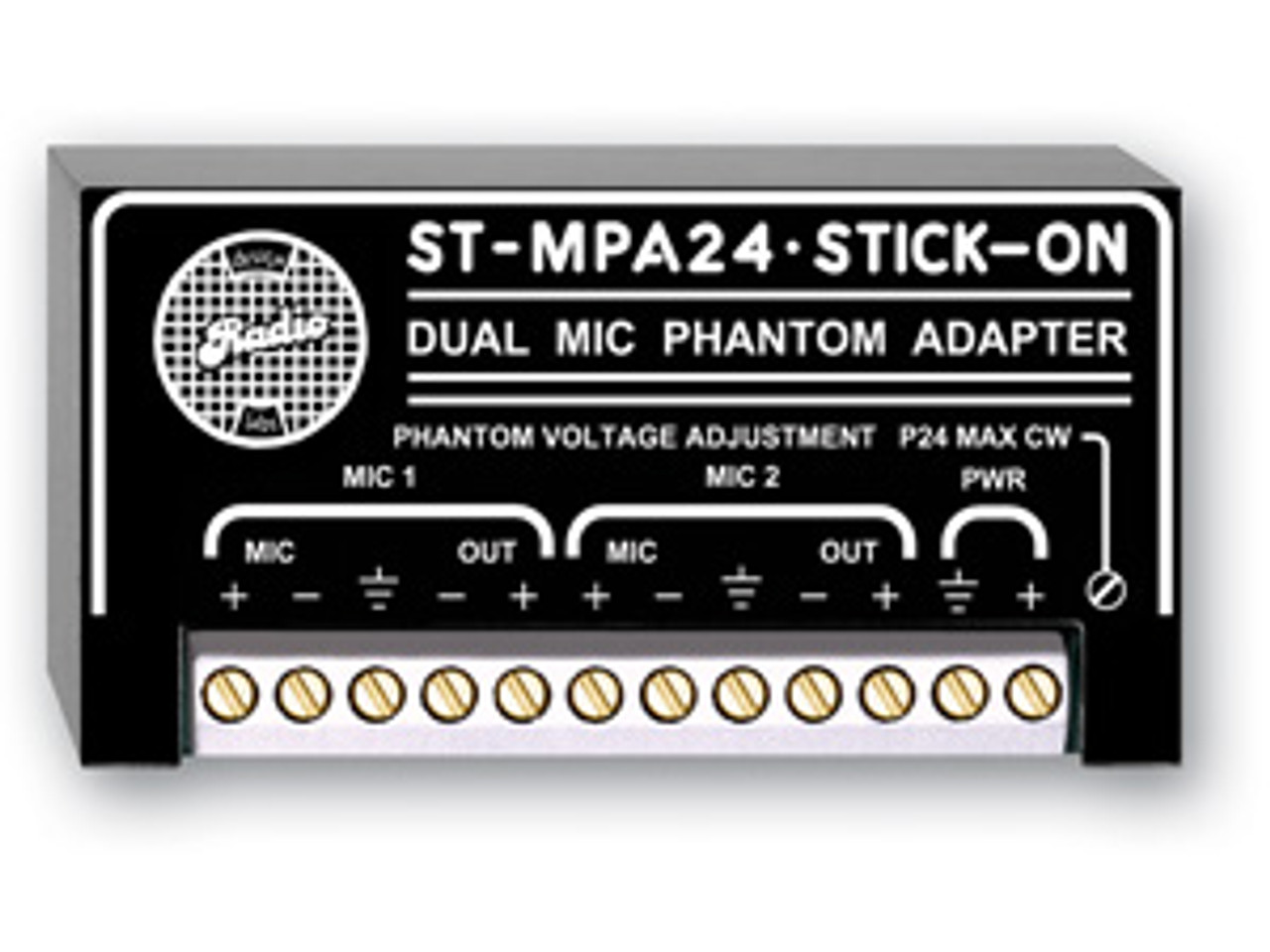 RDL ST-MPA24 Dual Microphone Phantom Adapter - 24 V Adjustable (ST-MPA24)