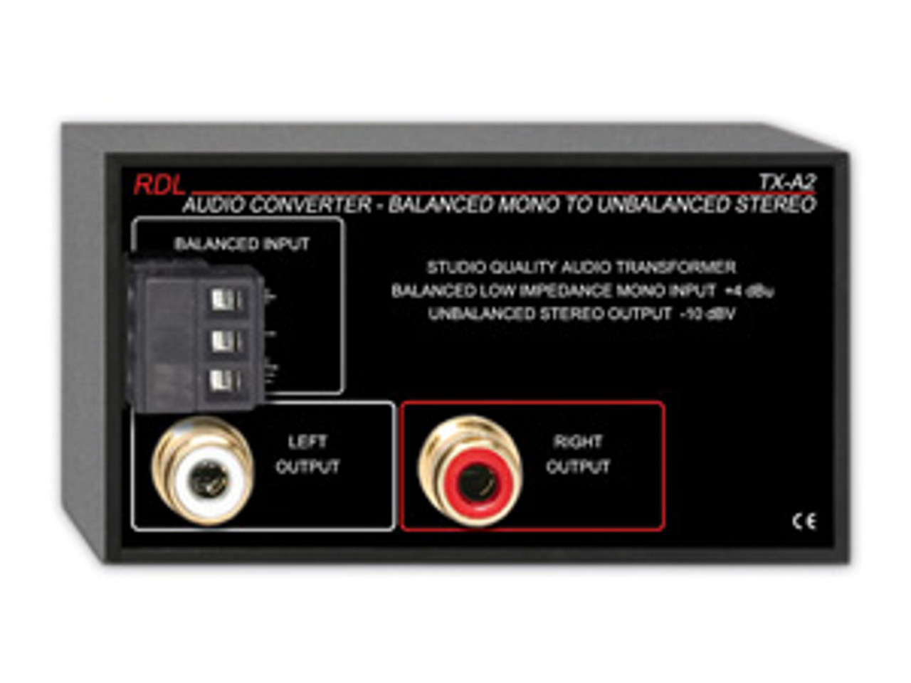 RDL TX-A2 Audio Converter - Balanced to Unbalanced (TX-A2)