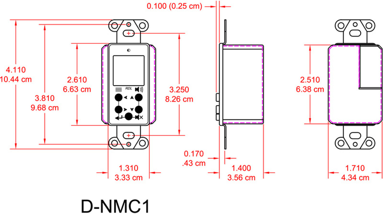 RDL DNMC1 Network Remote Control with Screen ( DNMC1)