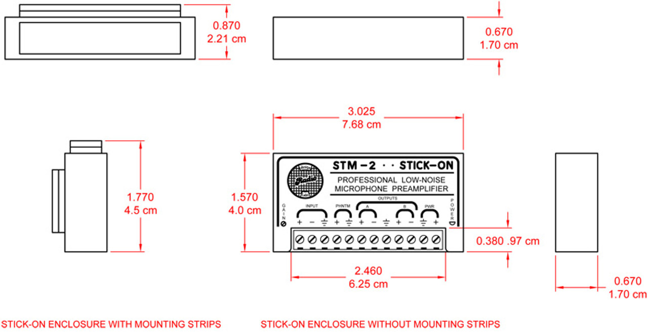 RDL STM-2 Adjustable-Gain Microphone Preamplifier (STM-2)