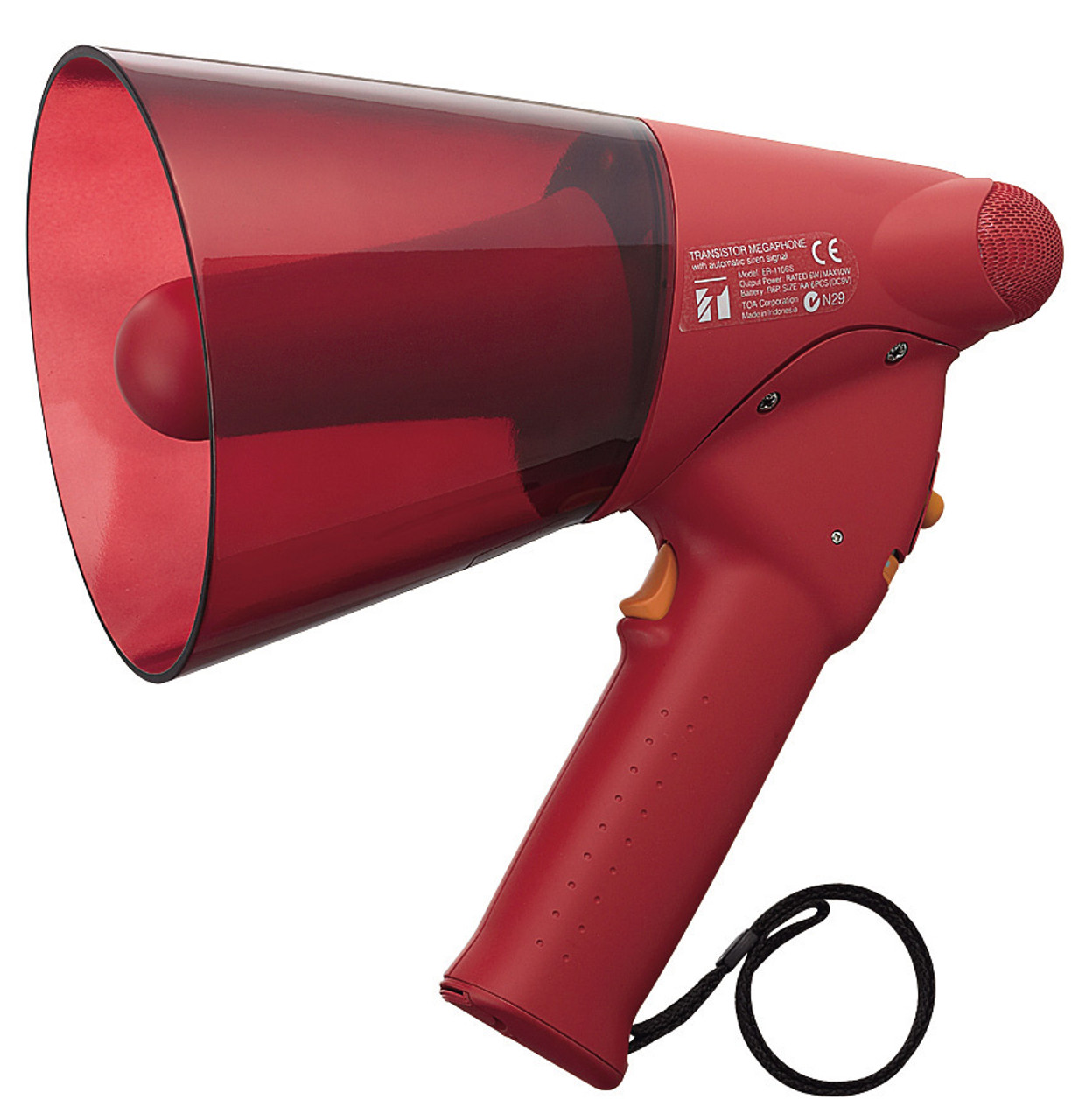 TOA ER-1206S Red 6W Splash-Proof Megaphone