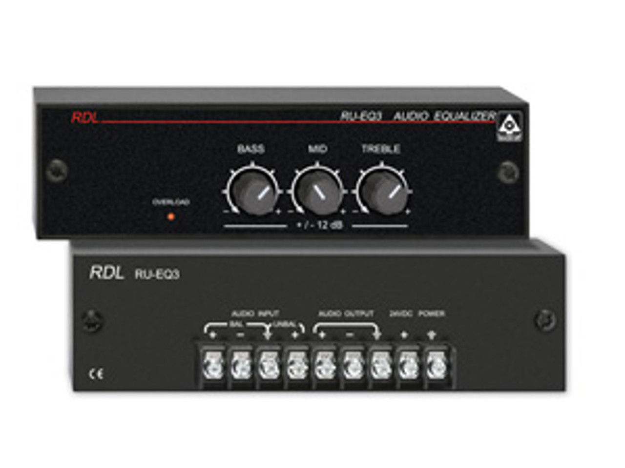  RDL RU-EQ3 Three Band Audio Equalizer with Knobs - Terminal Block (RU-EQ3)