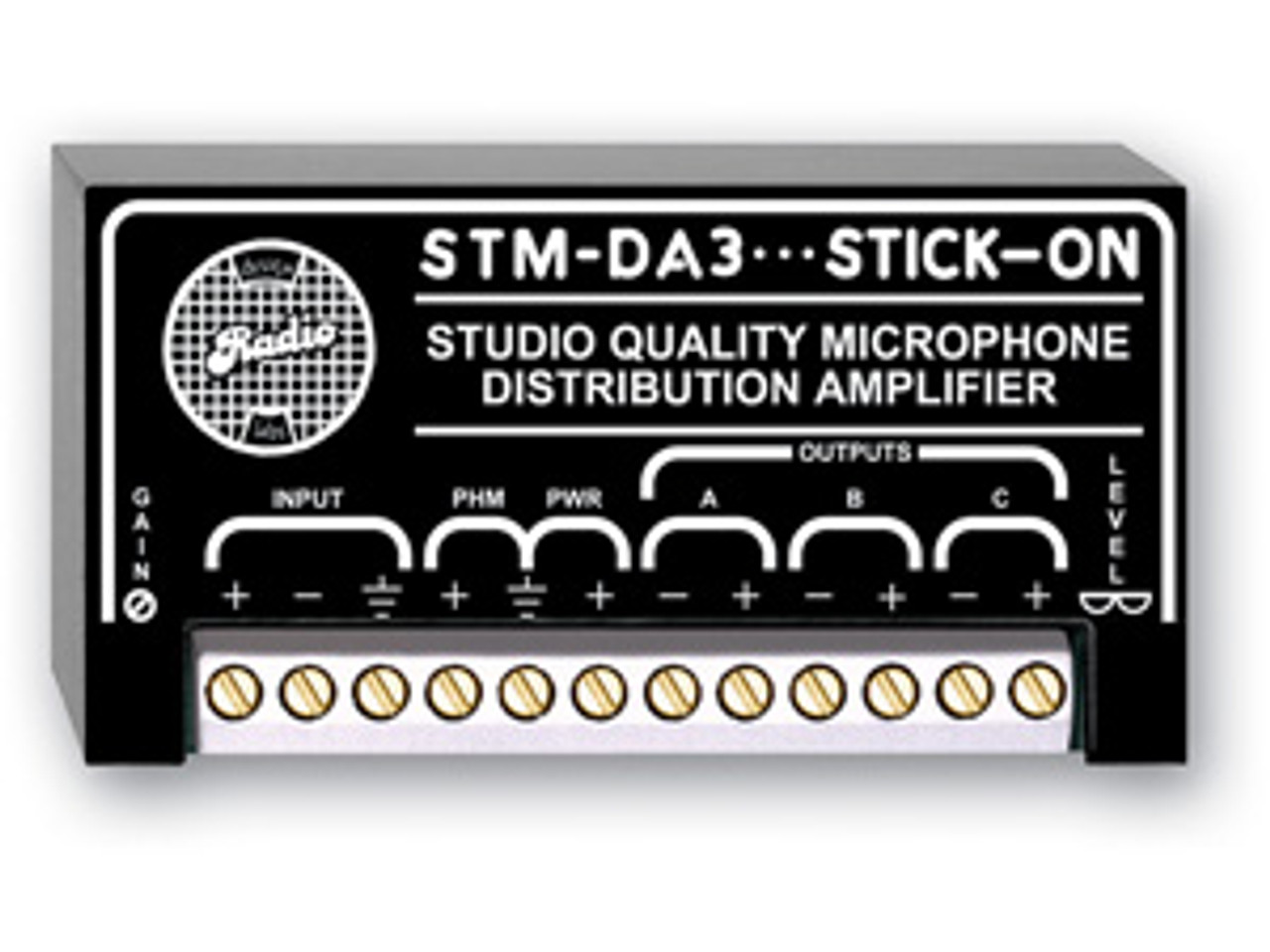 RDL STM-DA3 Microphone Level Distribution Amplifier - 1x3 (STM-DA3)