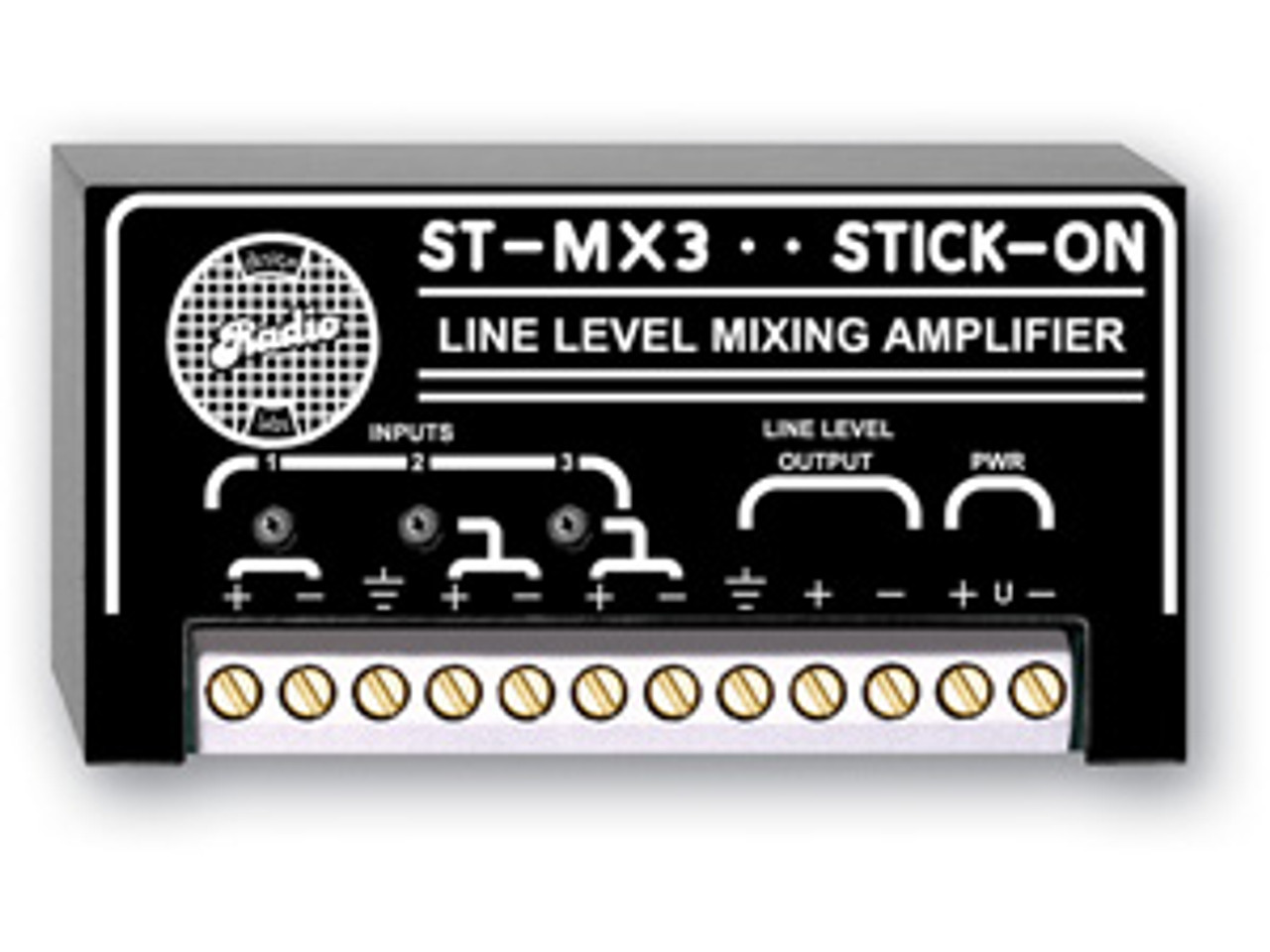 RDL ST-MX3 3 Channel Audio Mixer - Line Input and Output (ST-MX3)