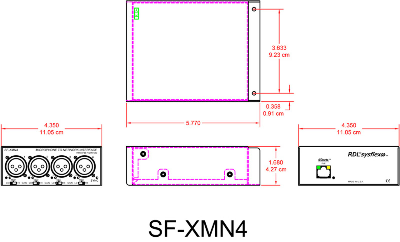 RDL SF-XMN4 Microphone to Network Interface (SF-XMN4)