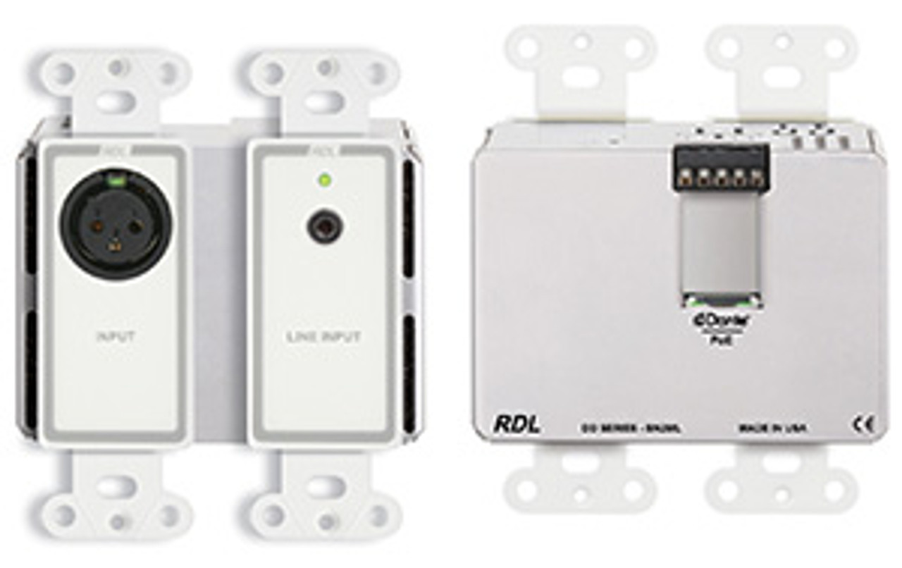 RDL DD-BN2ML Wall-Mounted Bi-Directional Mic/Line Dante Interface 2 x 2 (DDBN2ML)