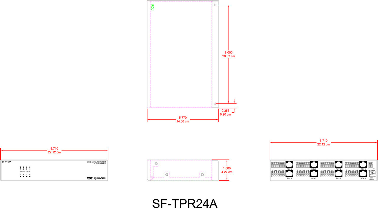 RDL SF-TPR24A Line-Level Receiver (SF-TPR24A)