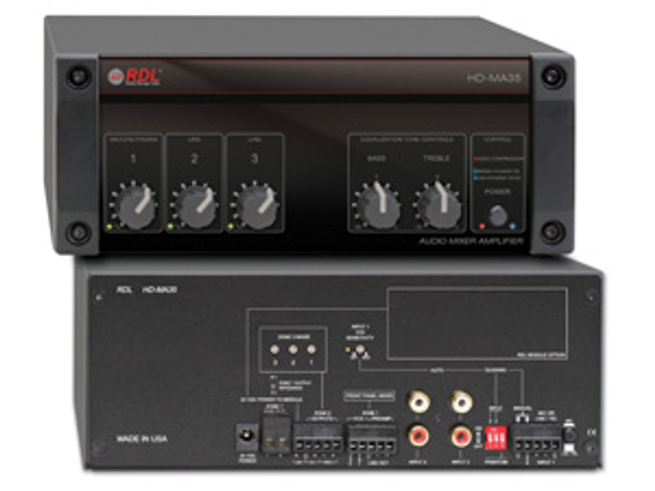 RDL HD-MA35 35-Watt Mixer Amplifier with Power Supply (HD-MA35)