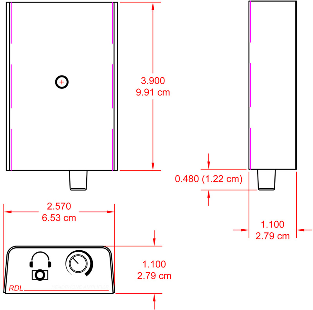 RDL TP-HA1A Format-A Stereo Headphone Amplifier (TP-HA1A)