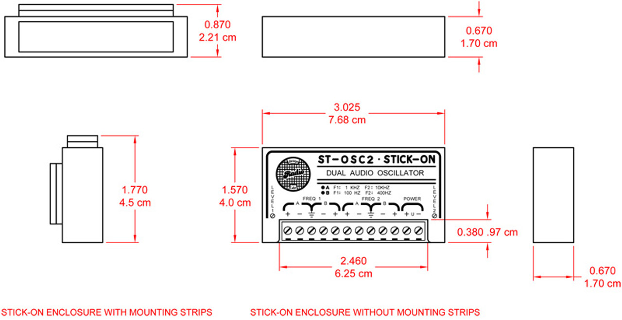 RDL ST-OSC2A Audio Oscillator - 1kHz and 10 kHz (ST-OSC2A)