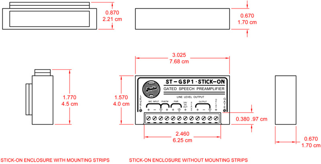 RDL ST-GSP1 Gated Speech Preamplifier - Microphone to Line (ST-GSP1)