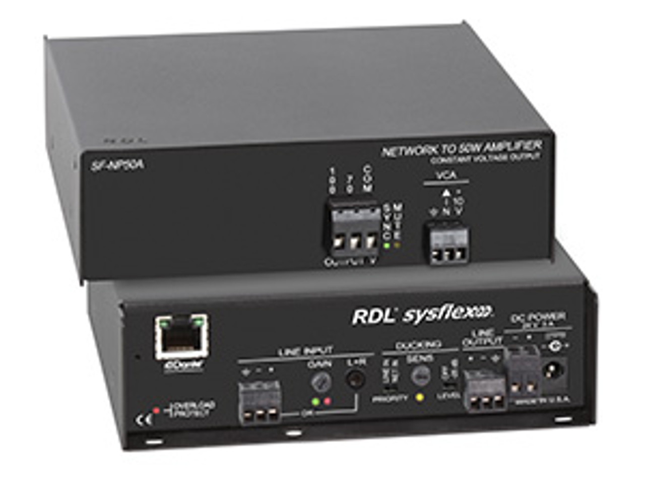 RDL SF-NP50A Network to 50 W Mono Audio Amplifier - 70 V or 100 V (SF-NP50A)