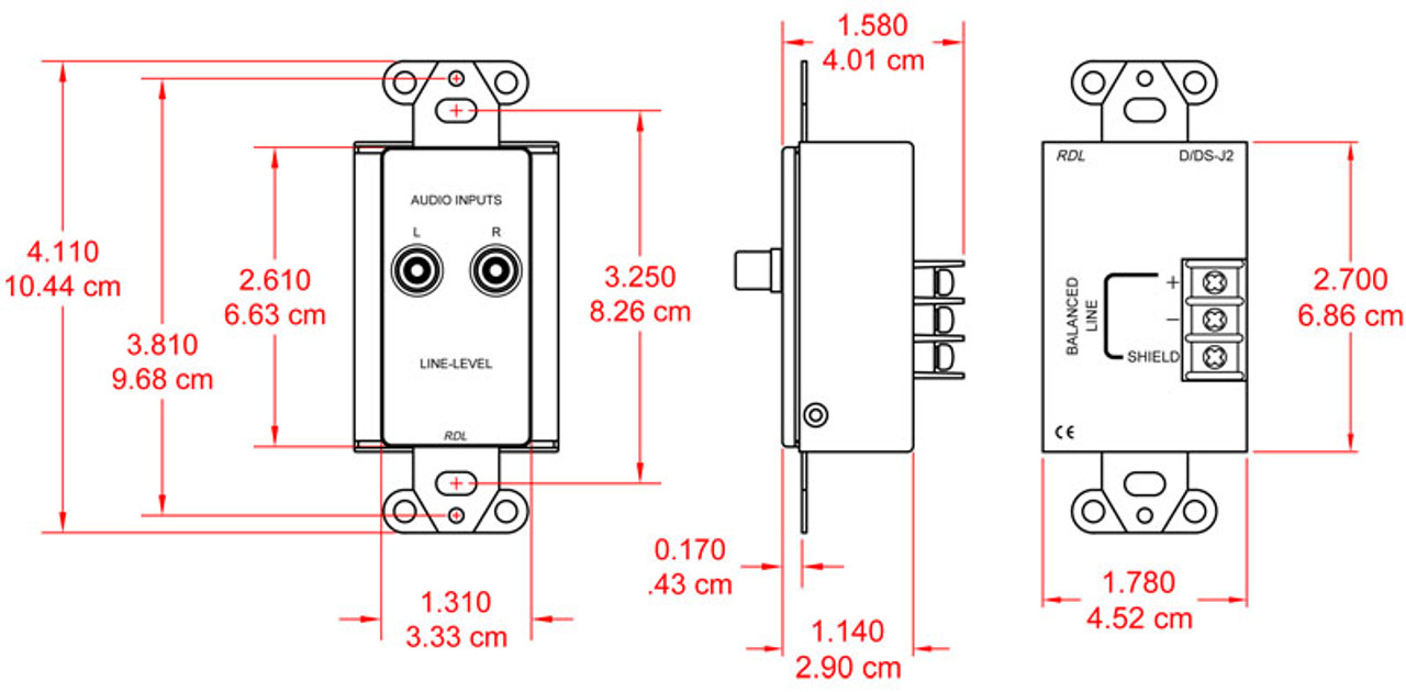 RDL DS-J2 Line Input Assembly (DS-J2)