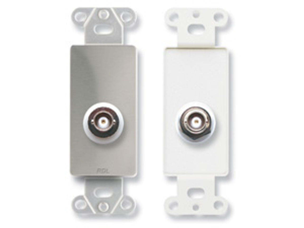 RDL DS-BNC/D Ground-Isolated Double BNC Connector D-Style Plate (DS-BNC/D)