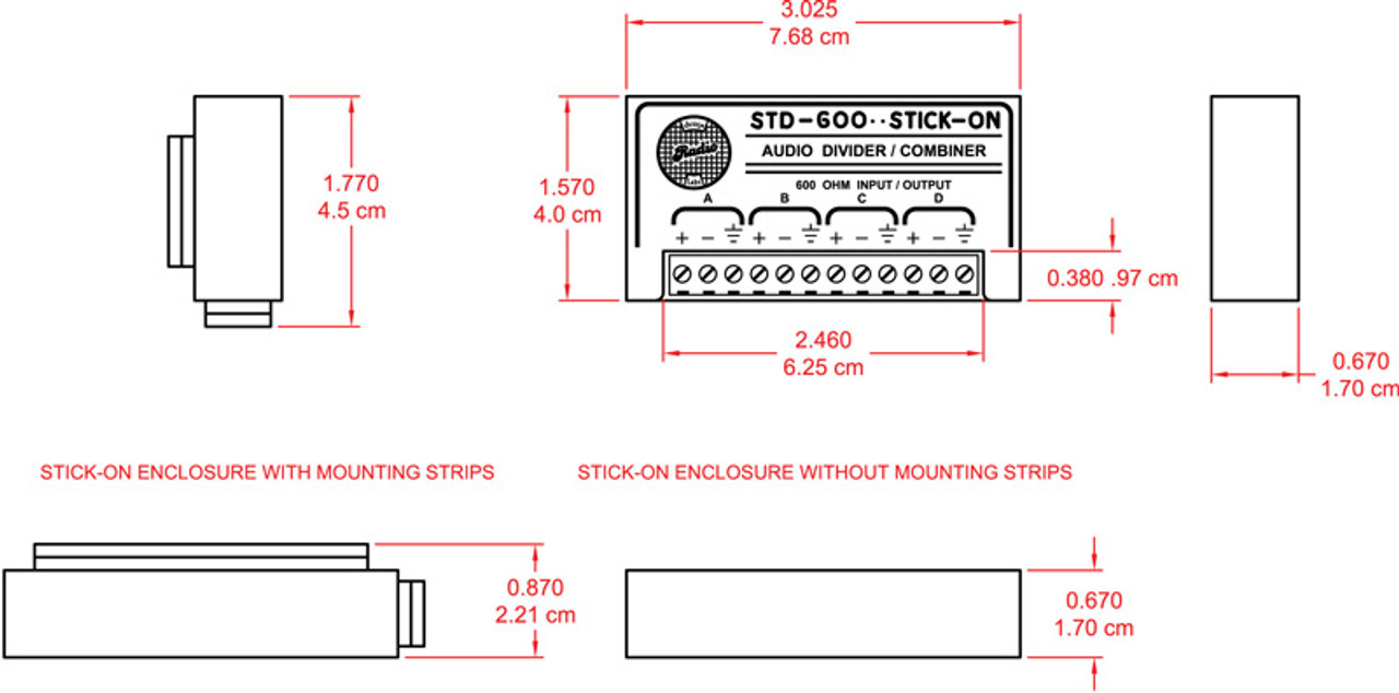 RDL STD-600 Passive Audio Divider/Combiner - 600 Ω (STD-600)