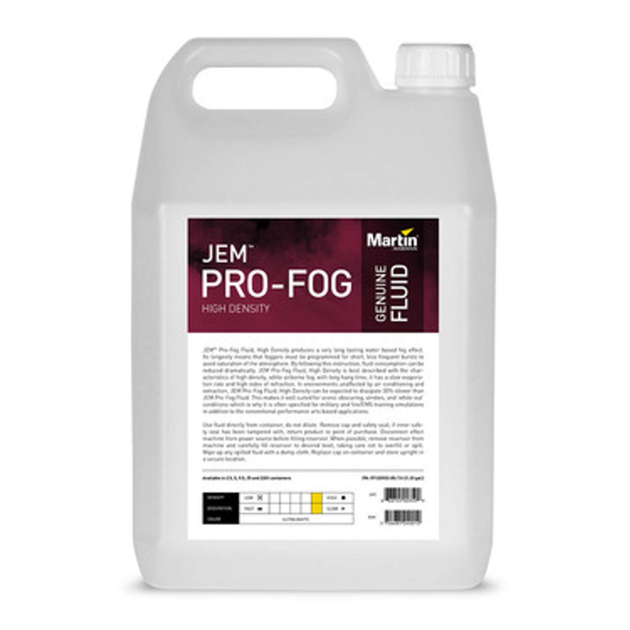 Martin Lighting JEM Pro-Fog Fluid, High Density Premium Fog Fluid (97120932)