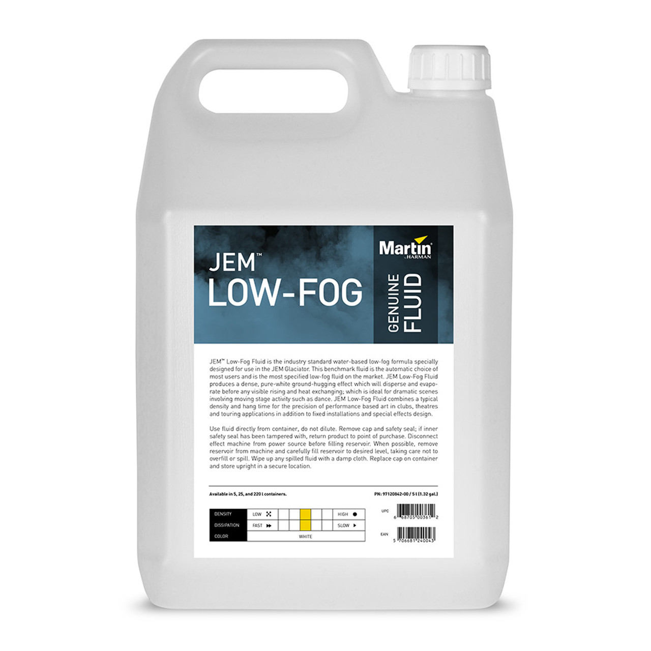 Martin Lighting JEM Low-Fog Fluid Premium Low-Fog Fluid (97120842-)