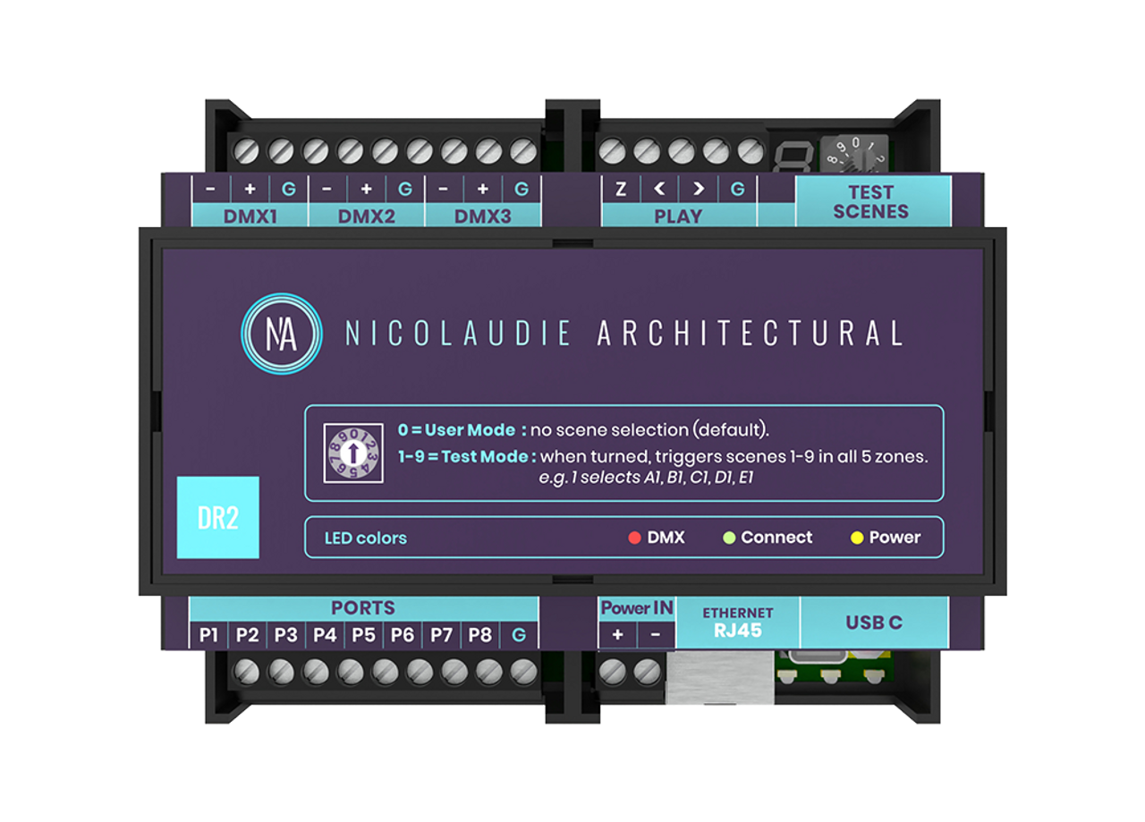 Daslight DINA DR2 LITE DIN Rail Mounted DMX Lighting Controller (DINA DR2 LITE)