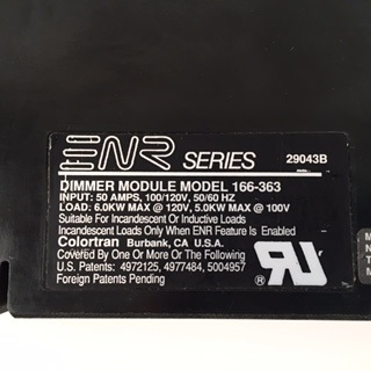 Colortran ENR Dimmer Module Model 166-363