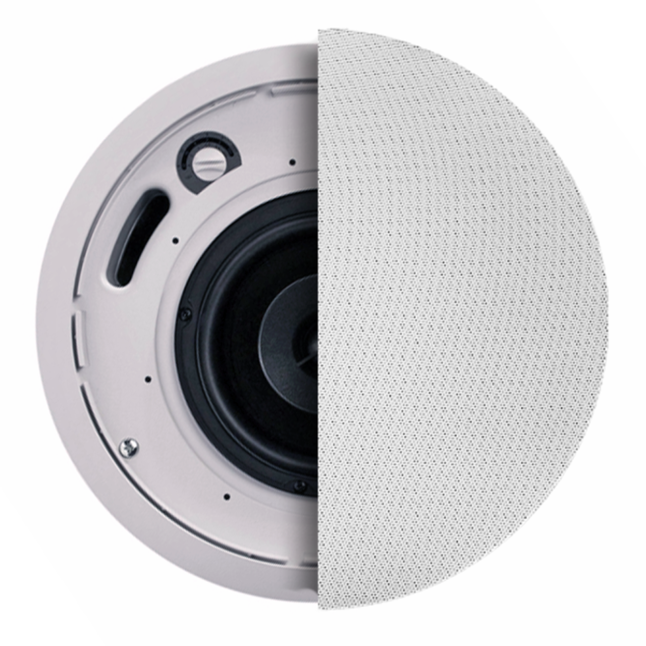 SoundTube CM52S-BGM-II-WH In-Ceiling Speaker with Short Can and Seamless Magnetic White Grille (CM52S-BGM-II-WH)
