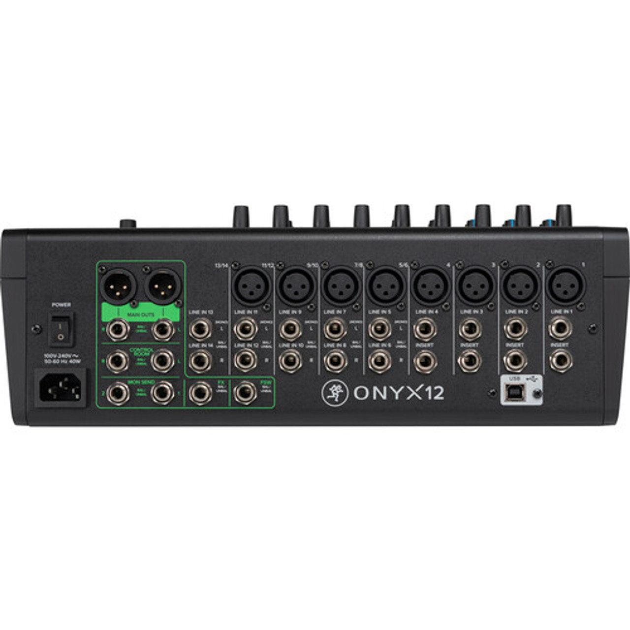 Mackie ONYX12 12-Channel Premium Analog Mixer with Multitrack USB (2051991-00)