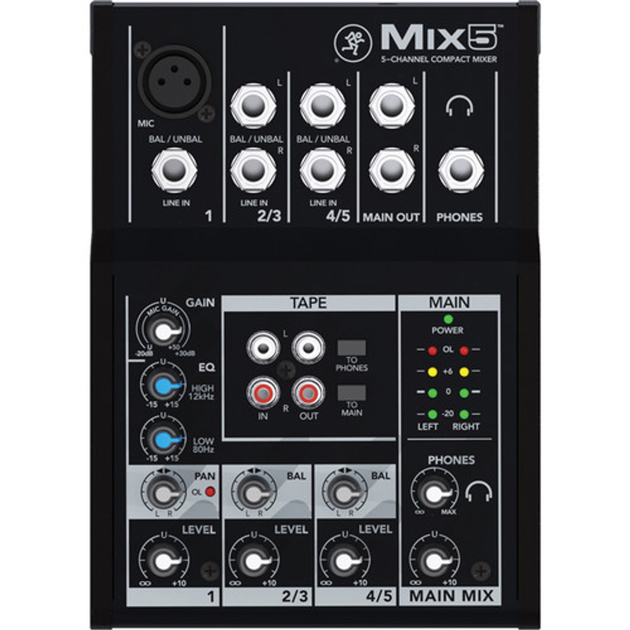 Mackie MIX5 5-Channel Compact Mixer (2044094-00)