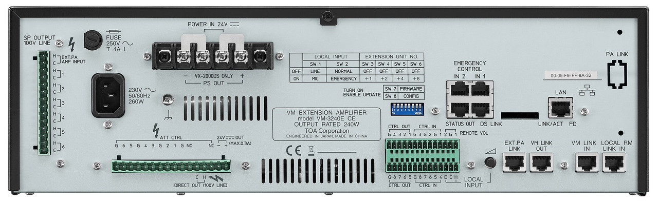 TOA VM-3240E AMQ Extension Amplifier