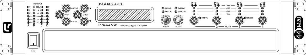 Linea Research LR-44M06 Four Channel Touring Amplifier 6,000 Watts RMS