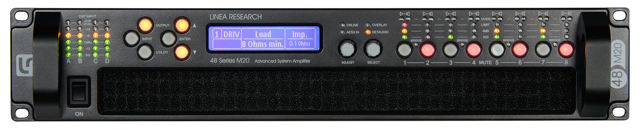 Linea Research LR-48M20 Eight Channel Touring Amplifier 20,000 Watts RMS