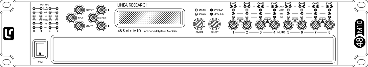 Linea Research LR-48M10 Eight Channel Touring Amplifier 10,000 Watts RMS 