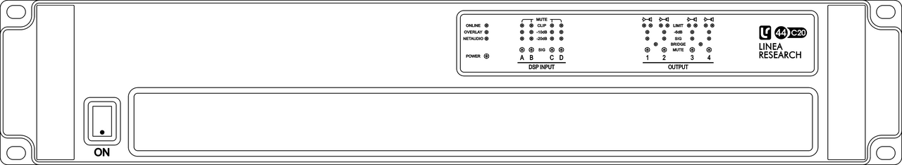 Linea Research LR-44C20 Four Channel Installation Amplifier 20,000 Watts RMS