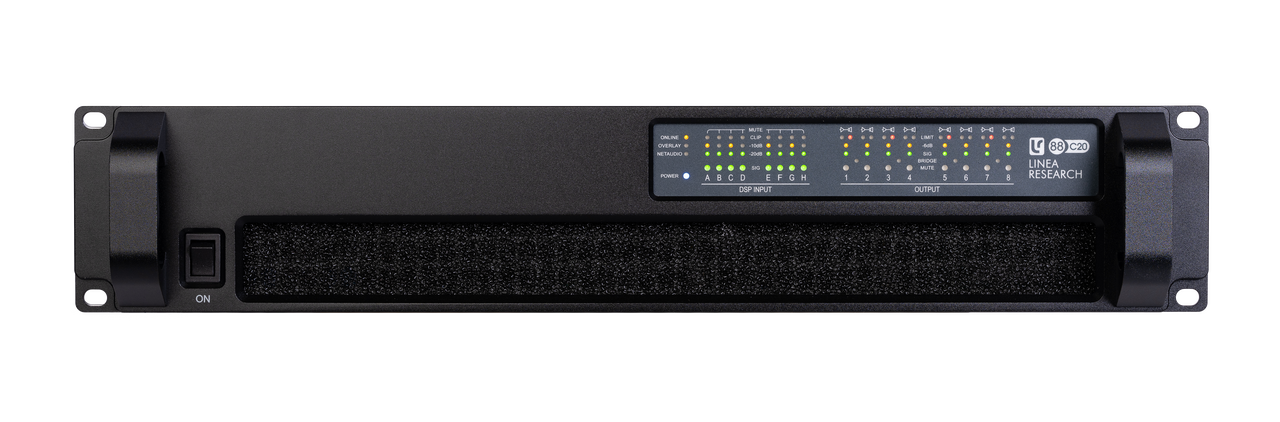 Linea Research LR-88C20 Dante Eight Channel Installation Amplifier 20,000 Watts RMS