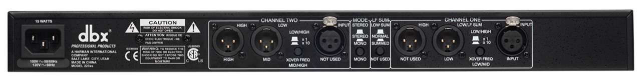 DBX DBX223XSV Stereo 2-Way/Mono 3-Way Crossover With XLR Connectors