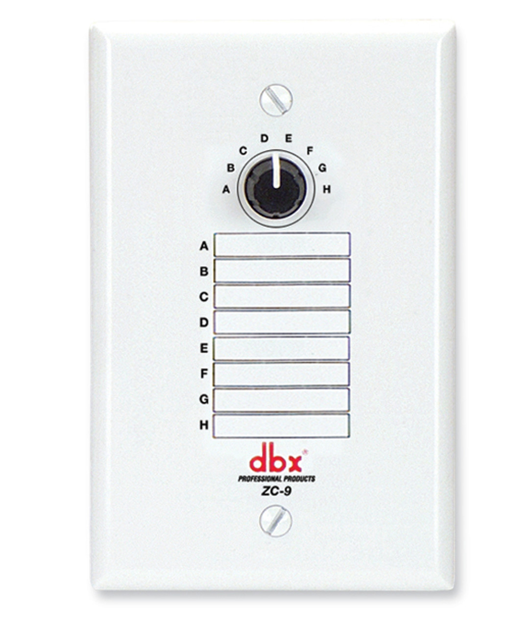 DBX DBXZC9V Nine Wall Mounted Eight Position Zone Controller