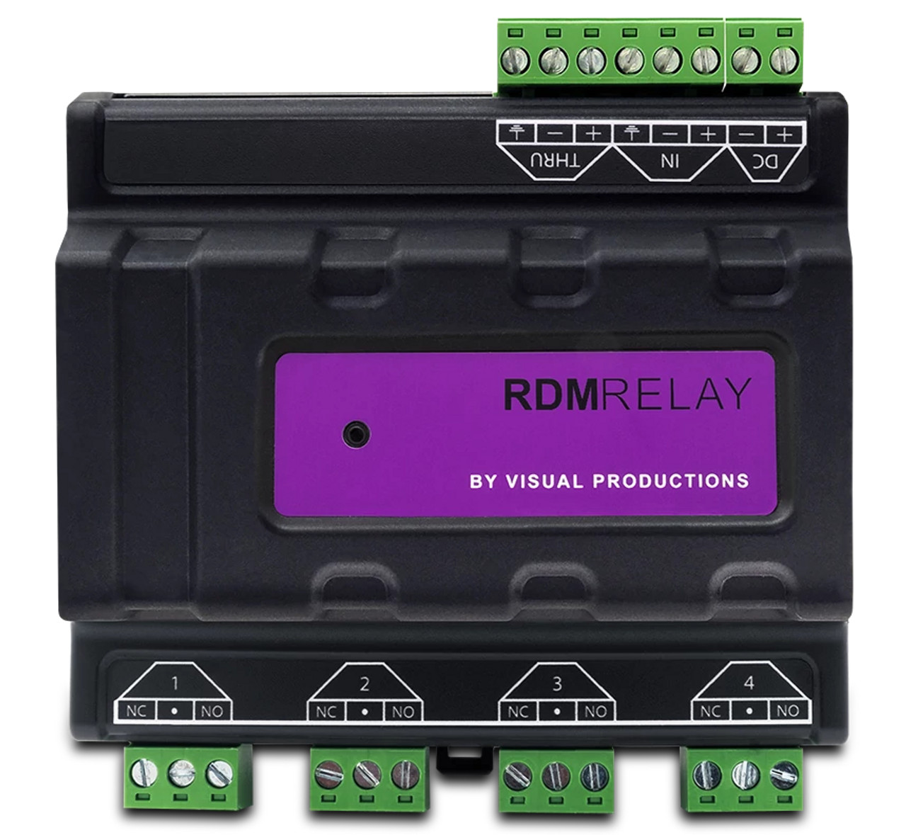  Visual Productions RDMRELAY DIN Rail Mounted DMX/RDM 4-Channel Relay (RDMRELAY)