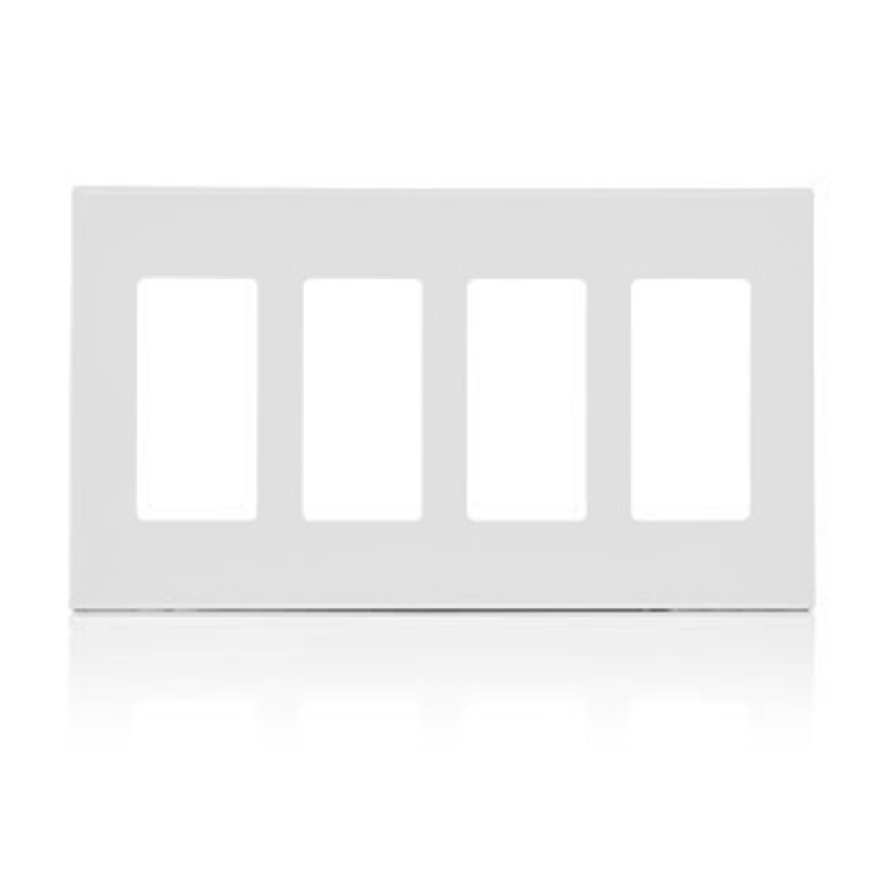 Leviton RDGSW-M4 Wall Plate for GreenMAX® Keypad Light Switch, 4 Gang, Engraved (RDGSW-M4W)