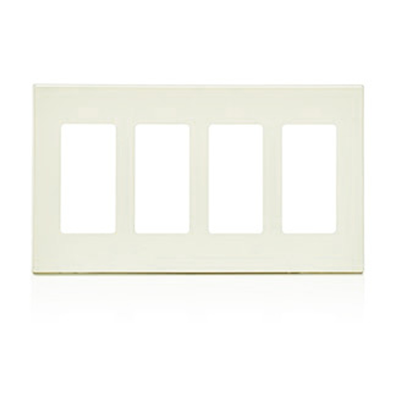 Leviton RDGSW-M4 Wall Plate for GreenMAX® Keypad Light Switch, 4 Gang, Engraved (RDGSW-M4W)