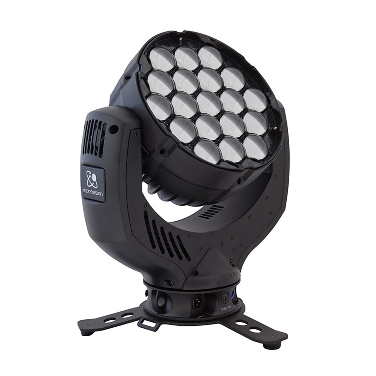 German Light Products 7605TH 19 RGBY LED Moving Head, 7-50° Zoom Range (7605TH)