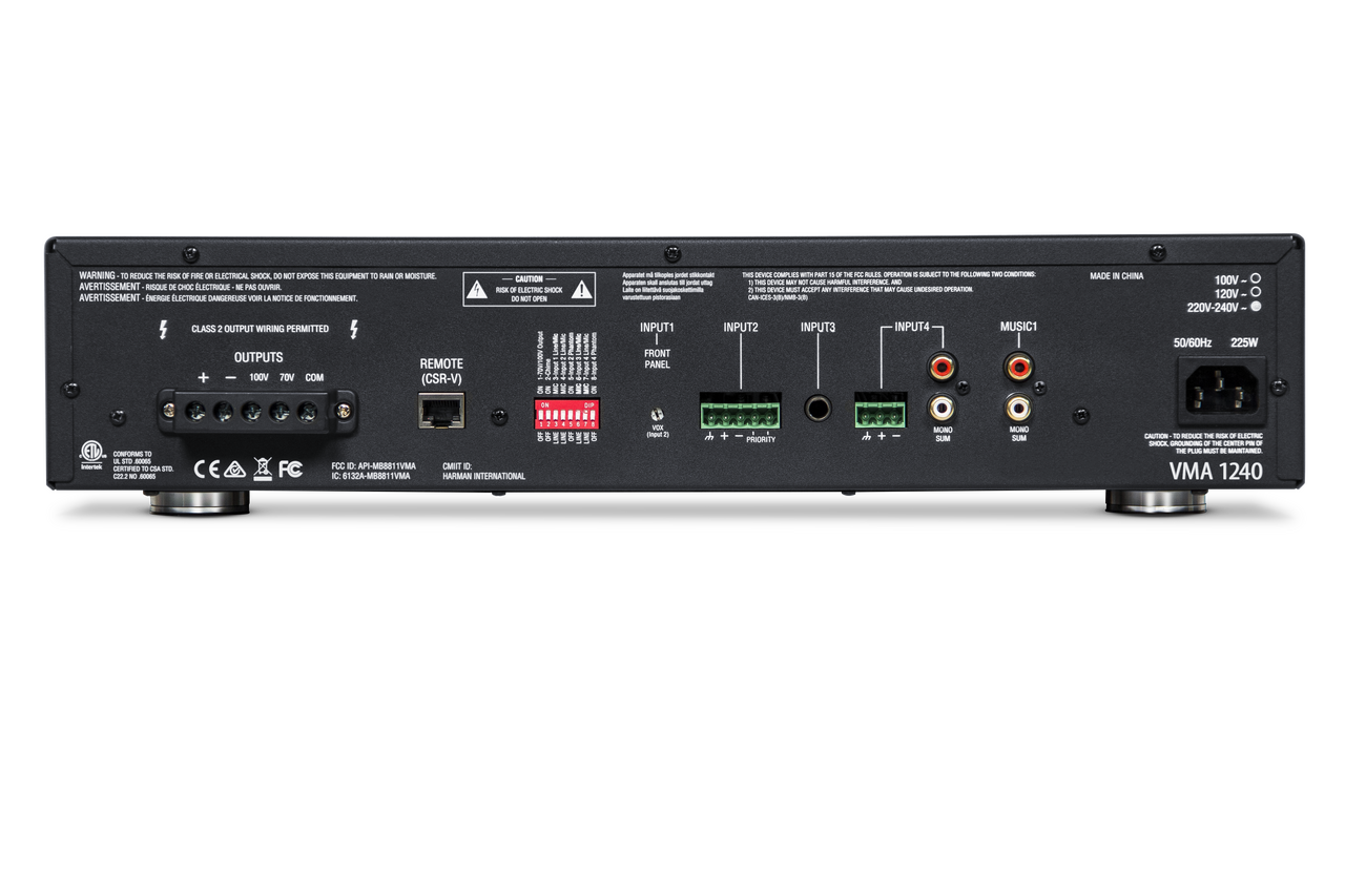 JBL NVMA1240-0-US Five Input 240W Output Commercial Mixer-Amplifier