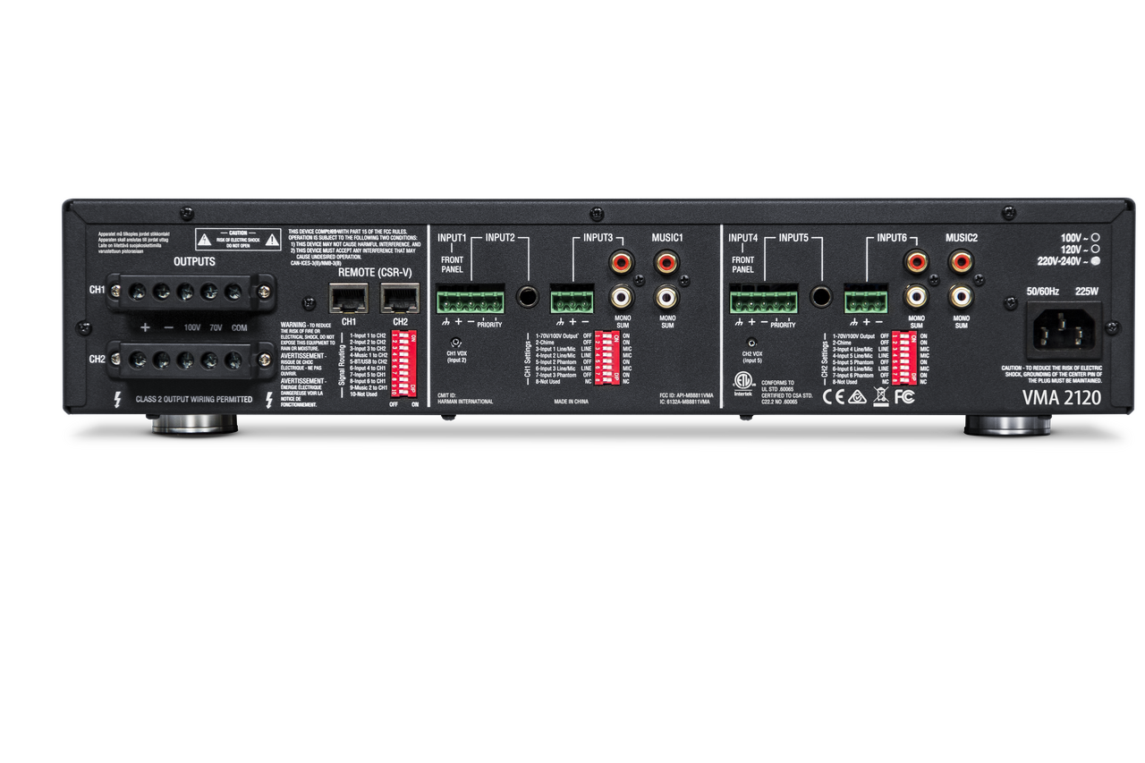 JBL NVMA2120-0-US Eight Input 120W Output Commercial Mixer-Amplifier