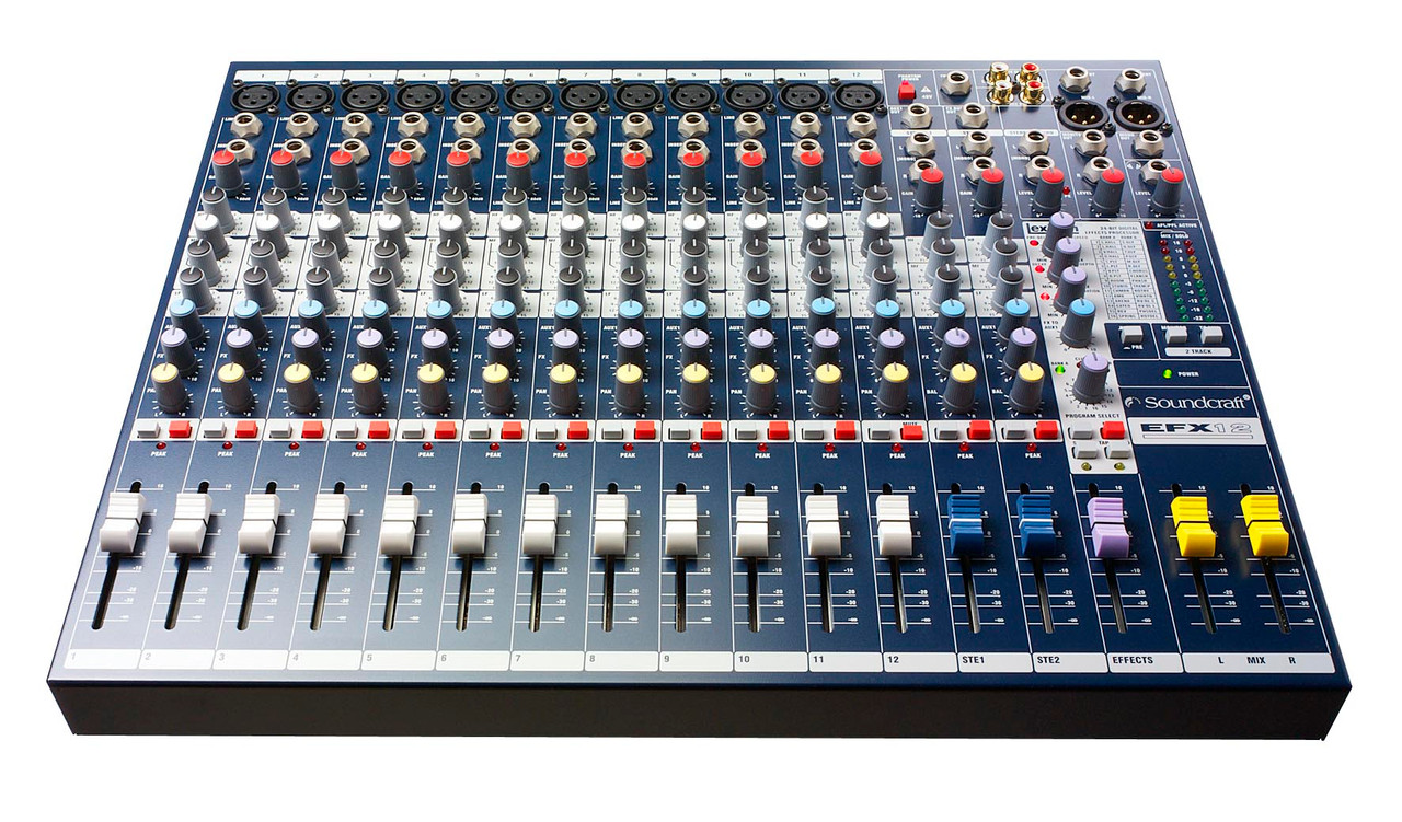 Soundcraft EFX12 Low Cost, High Performance Lexicon® Effects Mixers (SCR-E535100000US)