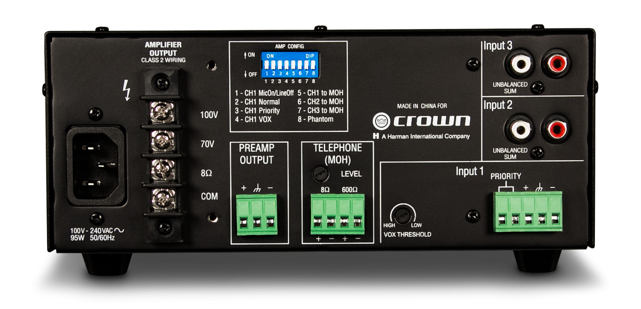 Crown 160MA Four Input 60W Mixer-Amplifier