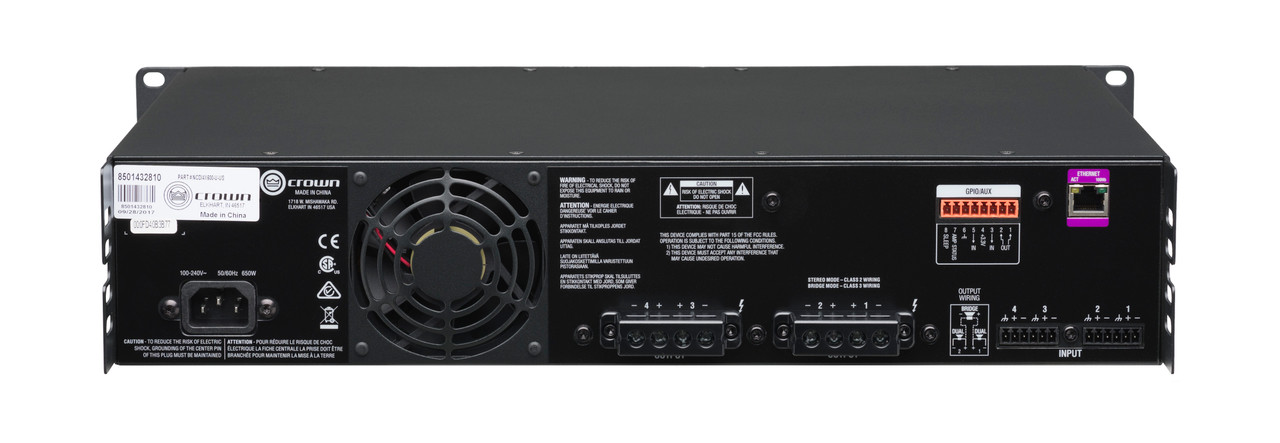 Crown CDi4x600BL Power Amplifier 4x600W With BLU Link
